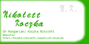 nikolett koczka business card